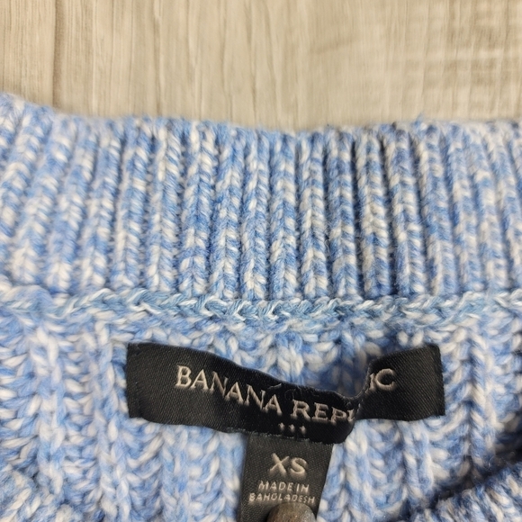 Banana Republic Marled Pullover Sweater Blue Heather - Picture 5 of 8